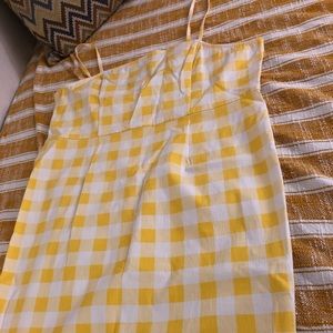 Cute Yellow and White Spring Dress
